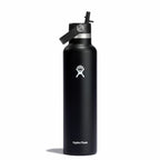 24 oz Standard Mouth with Flex Straw Cap Black