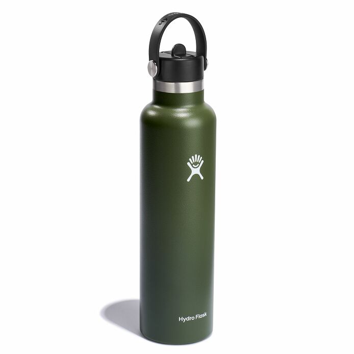 24 oz Standard Mouth w/ Flex Straw Cap - Olive