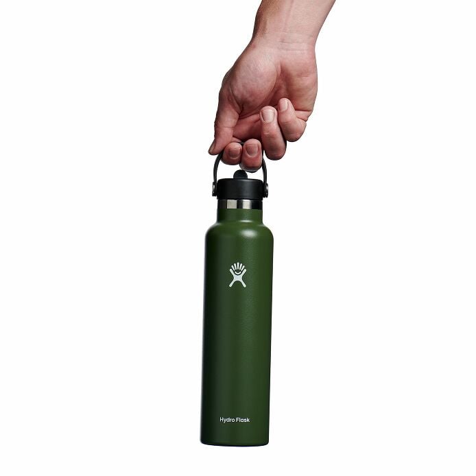 24 oz Standard Mouth w/ Flex Straw Cap - Olive