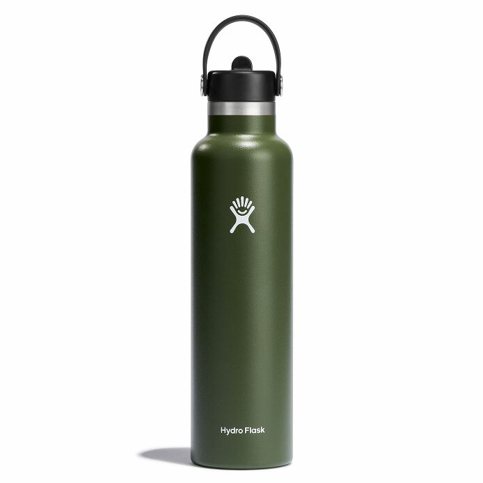 24 oz Standard Mouth w/ Flex Straw Cap - Olive
