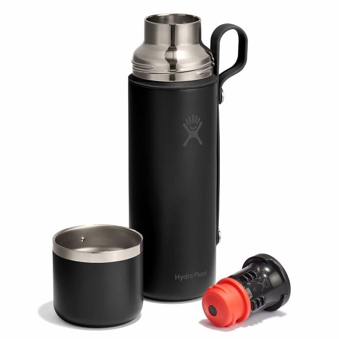 28 oz Hot Flask & Cup Black