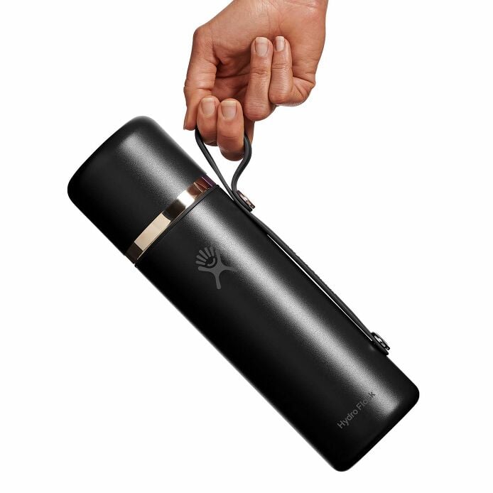 28 oz Hot Flask & Cup Black