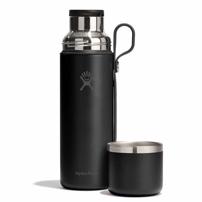 28 oz Hot Flask & Cup Black
