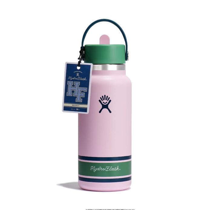 32 oz Wide Mouth with Flex Straw Cap Campus Pink