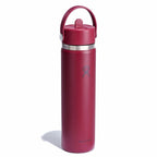 24 oz Wide Mouth with Flex Straw Cap Brick Red