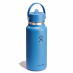 32 oz Wide Mouth with Flex Straw Cap Summit Blue
