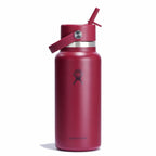 32 oz Wide Mouth with Flex Straw Cap Brick Red