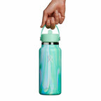 32 oz Wide Mouth with Flex Straw Cap Jelly Green