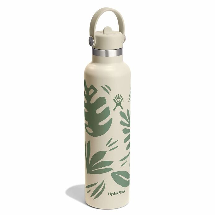 24 oz Standard Mouth with Flex Straw Cap Botanical Bliss Coconut