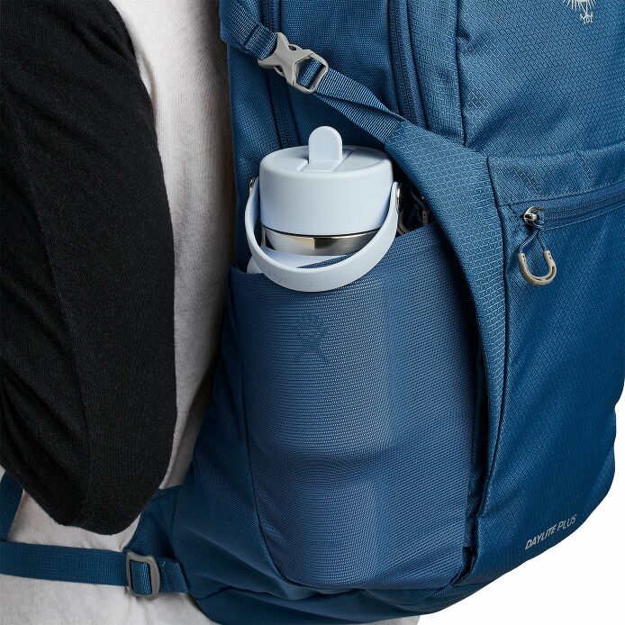 24 oz Wide Mouth Travel Bottle with Flex Straw Cap Black