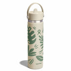 24 oz Wide Mouth with Flex Straw Cap Botanical Bliss Coconut
