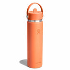 24 oz Wide Mouth with Flex Straw Cap Nectar Orange