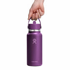 32 oz Wide Mouth with Flex Straw Cap Beachplum Purple