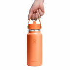 32 oz Wide Mouth with Flex Straw Cap Nectar Orange