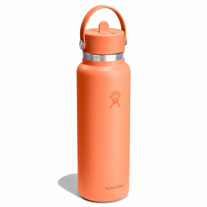 40 oz Wide Mouth with Flex Straw Cap Nectar Orange
