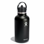 64 oz Wide Mouth with Flex Straw Cap Black