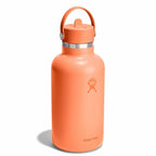 64 oz Wide Mouth with Flex Straw Cap Nectar Orange