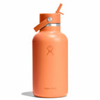 64 oz Wide Mouth with Flex Straw Cap Nectar Orange