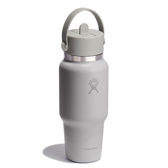 24 oz Wide Mouth Travel Bottle with Flex Straw Cap Tonal Birch