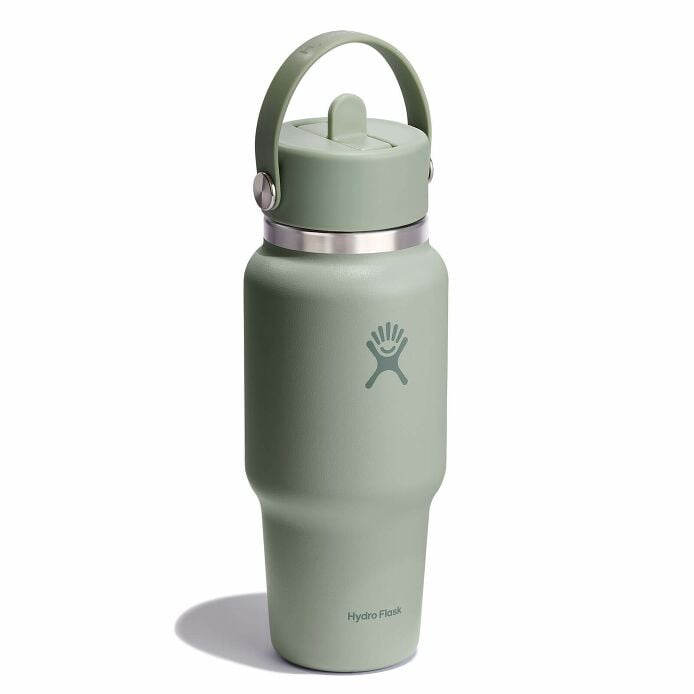 24 oz Wide Mouth Travel Bottle with Flex Straw Cap Tonal Agave