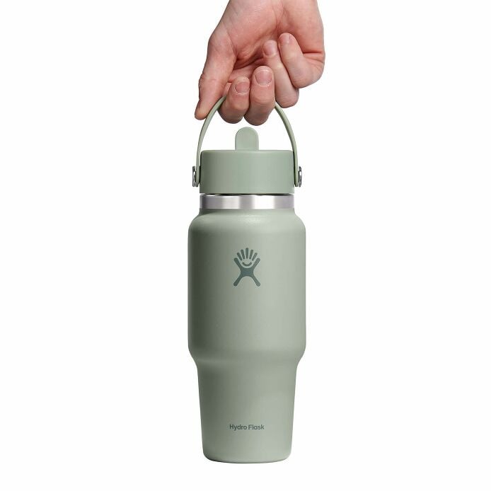 24 oz Wide Mouth Travel Bottle with Flex Straw Cap Tonal Agave