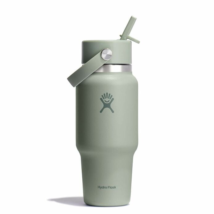 24 oz Wide Mouth Travel Bottle with Flex Straw Cap Tonal Agave