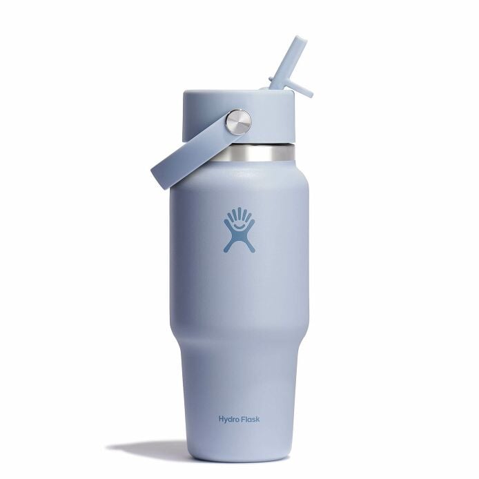 24 oz Wide Mouth Travel Bottle with Flex Straw Cap Surf