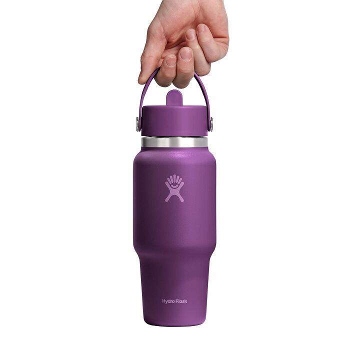 24 oz Wide Mouth Travel Bottle with Flex Straw Cap Beachplum Purple