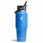 32 oz Wide Mouth Travel Bottle with Flex Straw Cap Cascade