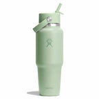 32 oz Wide Mouth Travel Bottle with Flex Straw Cap Aloe