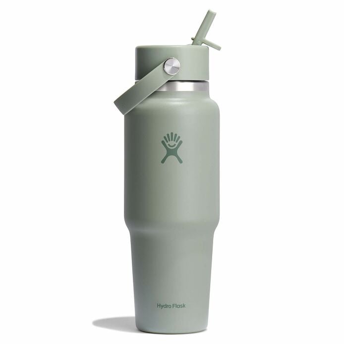 32 oz Wide Mouth Travel Bottle with Flex Straw Cap Tonal Agave