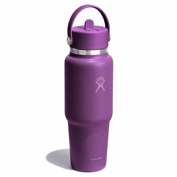 32 oz Wide Mouth Travel Bottle with Flex Straw Cap Beachplum Purple