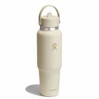 40 oz Wide Mouth Travel Bottle with Flex Straw Cap Coconut