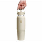 40 oz Wide Mouth Travel Bottle with Flex Straw Cap Coconut