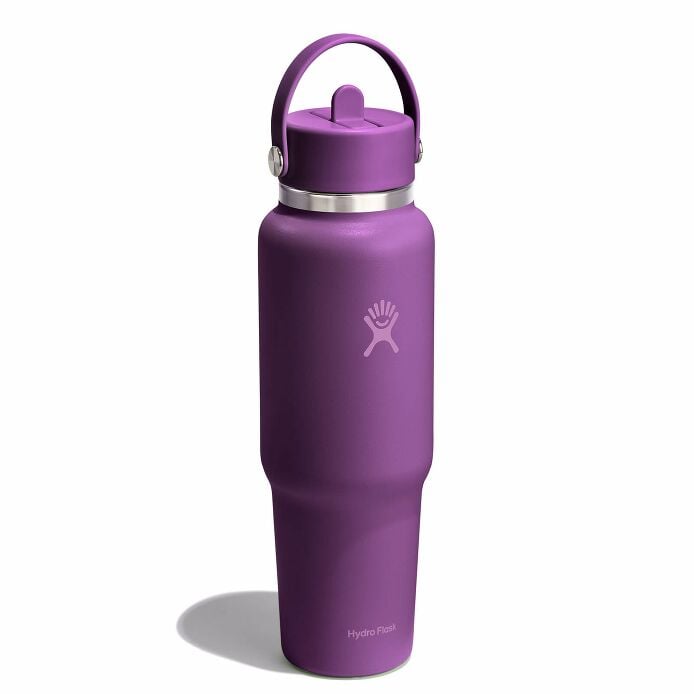 40 oz Wide Mouth Travel Bottle with Flex Straw Cap Beachplum Purple