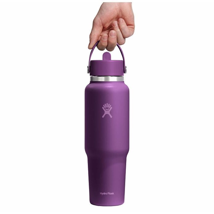 40 oz Wide Mouth Travel Bottle with Flex Straw Cap Beachplum Purple